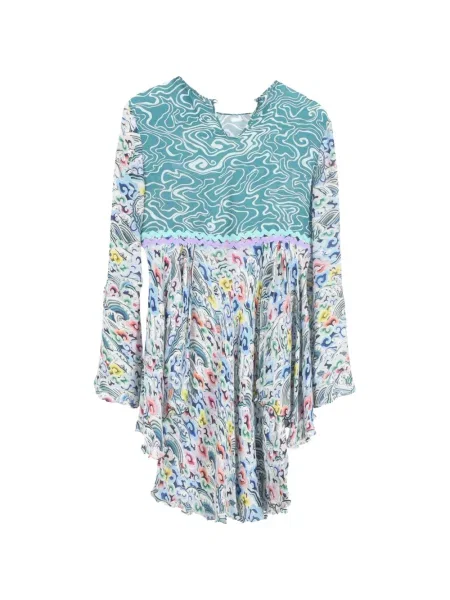 Sukienka Mary Katrantzou z nadrukiem garniturowa niebieska