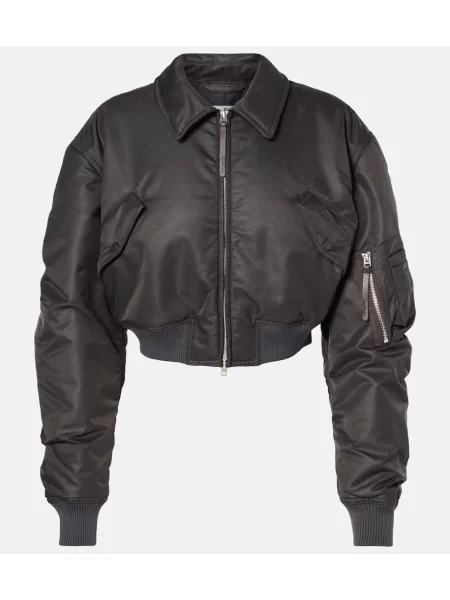 Kurtka bomber Acne Studios o krotszym kroju szary