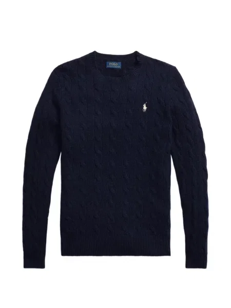 Fleece polo Polo Ralph Lauren με κέντημα με λαιμόκοψη v κόκκινο