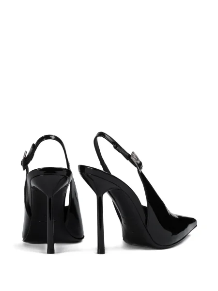 Pantofi cu toc Le Silla slingback de cristal negru