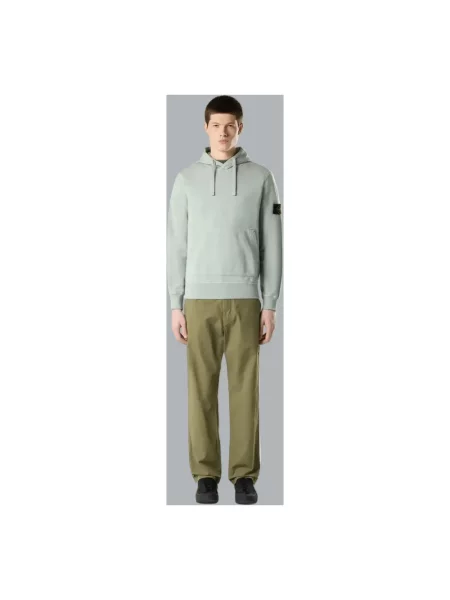 Bluza z kapturem Stone Island z kapturem z kamieniami zielona