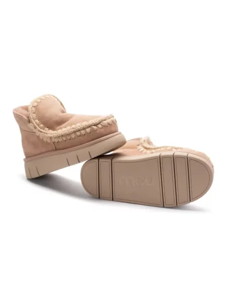 Buty do kostki Mou skórzane brązowe