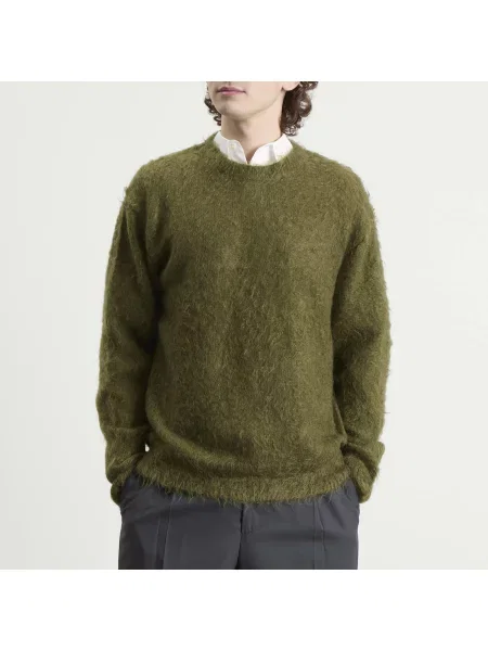 Sweter Auralee oliwkowy