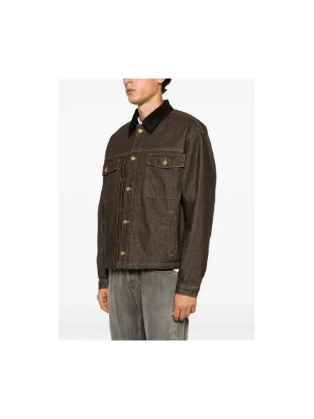 Kurtka jeansowa 7 For All Mankind brązowa