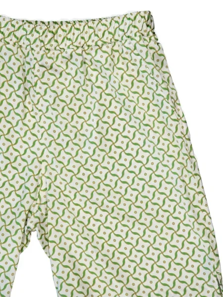 Pantaloni scurți Frescobol Carioca de mătase cu imagine verde