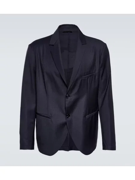Volneni blazer Giorgio Armani modra