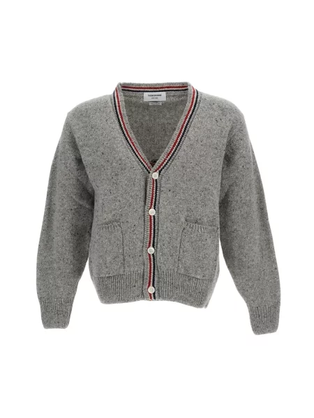 Kardigan Thom Browne wełniany szary