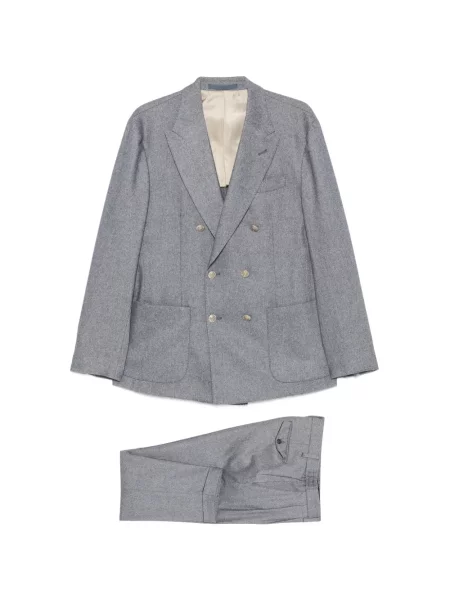 Costum Eleventy cu două rânduri de nasturi albastru