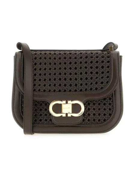Torebka crossbody Ferragamo skórzana brązowa