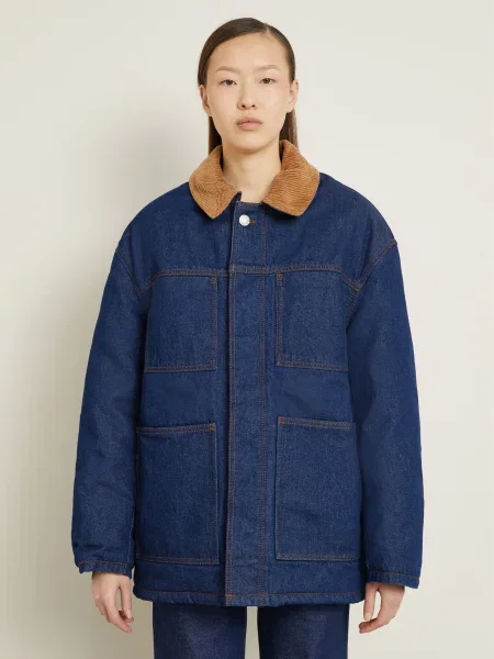 Ami Paris Oversized Kurtka Jeansowa blau niebieska