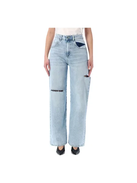 Szerokie jeansy Icon Denim niebieskie