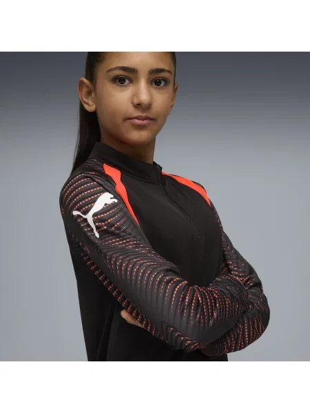 PUMA Młodzieżowa bluza piłkarska individualFINAL z zamkiem Akcesoria czarny