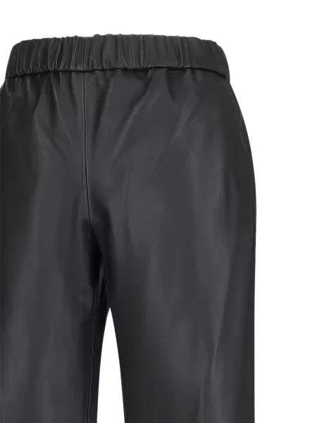 Pantaloni Enes din piele negru