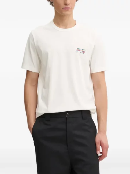 Tricou Ps Paul Smith cu decolteu rotund alb