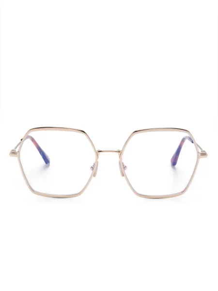 Ochelari de soare Tom Ford Eyewear cu imprimeu geometric auriu