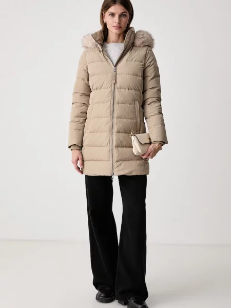 Tommy Hilfiger péřová bunda béžová