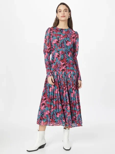 Warehouse Rochie roz pitaya / roz pal / smarald / sângeriu verde