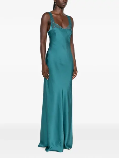 Rochie maxi Forte_forte din dantelă albastru
