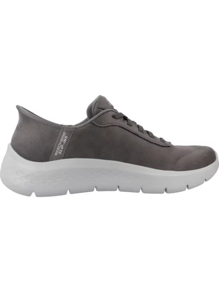 Sneakersy Skechers skórzane szare