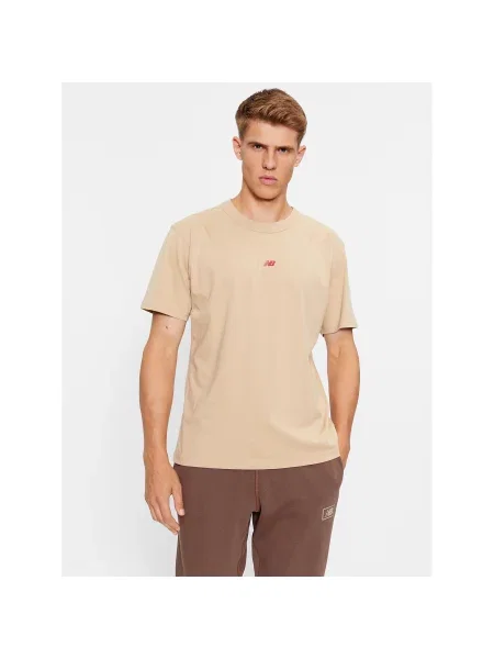 New Balance T-shirt Athletics Remastered Graphic Cotton Jersey Short Sleeve T-shirt Regular Fit smeđa