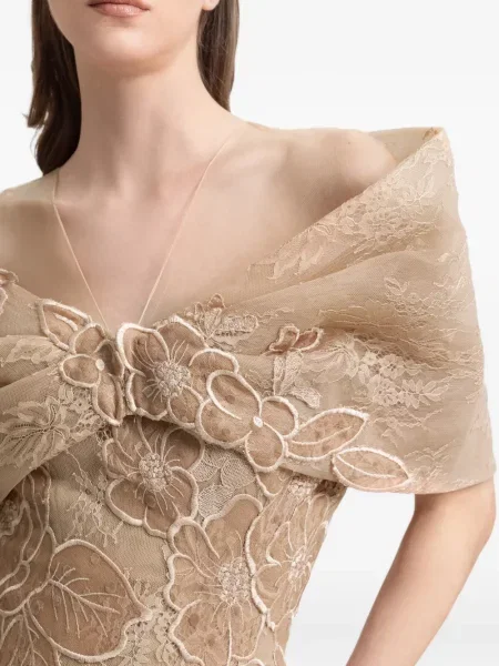 Rochie Gemy Maalouf cu broderie cu model floral
