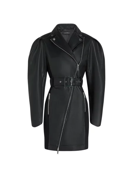 KARL LAGERFELD Rochie din imitație de piele negru