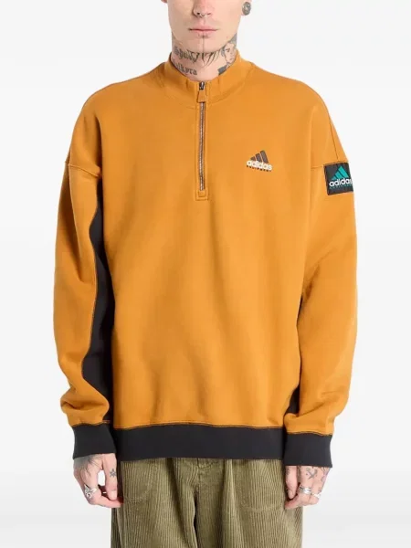 Бягане флийс шорти Adidas с апликация черно