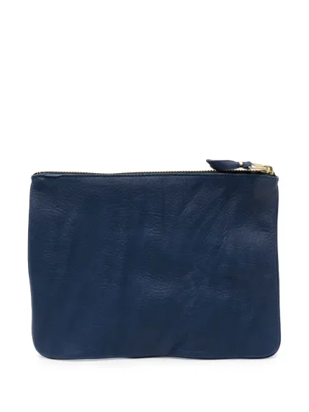 Iš natūralios odos piniginė Comme Des Garçons Wallet mėlyna