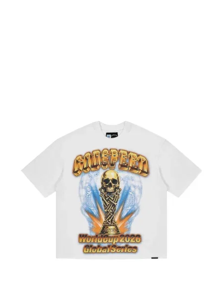 Tricou Godspeed cu imagine alb