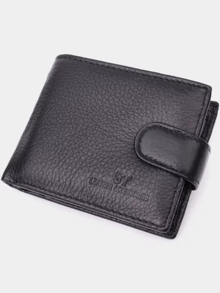 ST Leather Accessories Гаманець Шкіра чорний