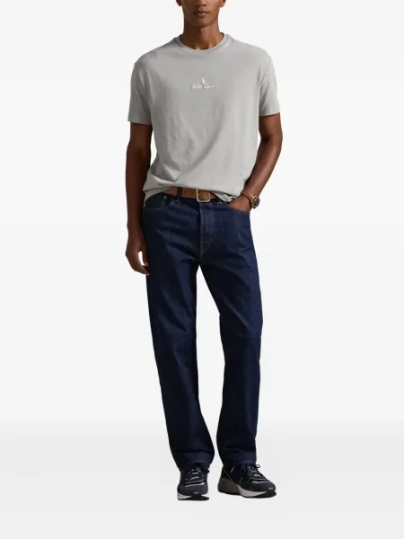 Dlouhá pruhovaná s límcem kšiltovka Polo Ralph Lauren modrá