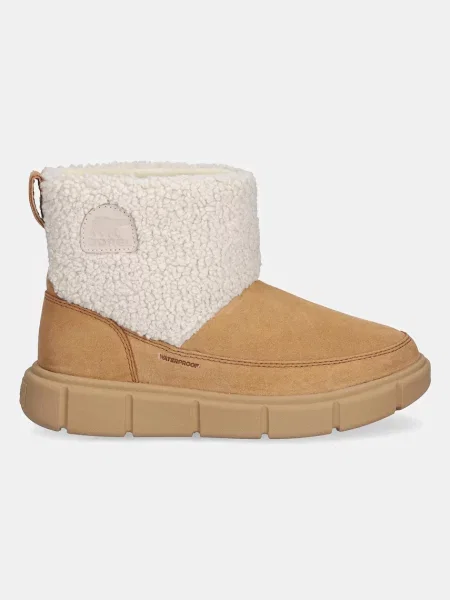 Sorel śniegowce zamszowe SOREL EXPLORER III SLIP-ON COZY WP brązowy