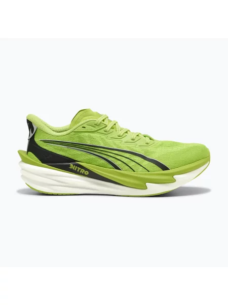 Încălțăminte de alergare pentru bărbați PUMA Deviate Nitro 4 sunny lime/puma black negru