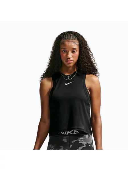 Tricou de antrenament pentru femei Nike Pro black/white alb