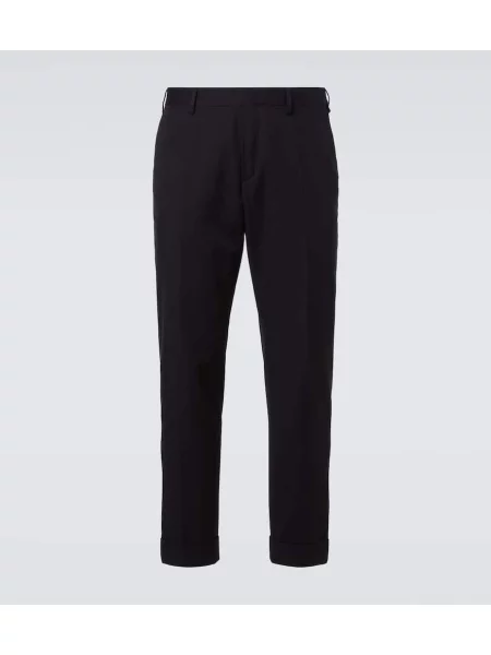 Pantaloni Dries Van Noten de lână negru