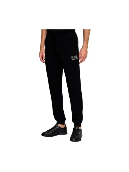 Spodnie dresowe Emporio Armani Ea7 z logo czarne