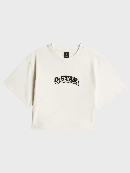 Фетровая футболка G-star Raw белая