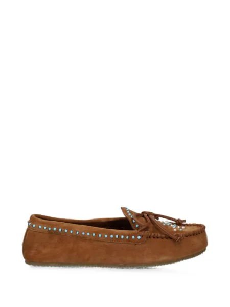 Pantofi loafer De Siena Shoes din piele de căprioară maro