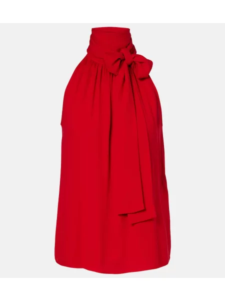 Bluză Valentino de mătase roșu