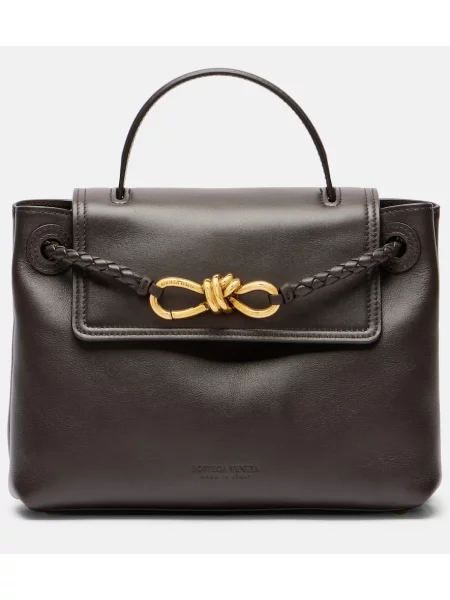 Geanta de piele Bottega Veneta din piele maro