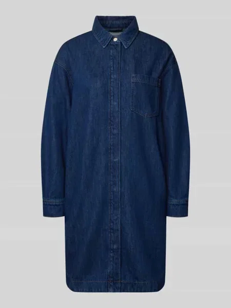 Sukienka denimowa o swobodnym kroju z mieszanka bawełny i Marc O'polo Denim niebieska