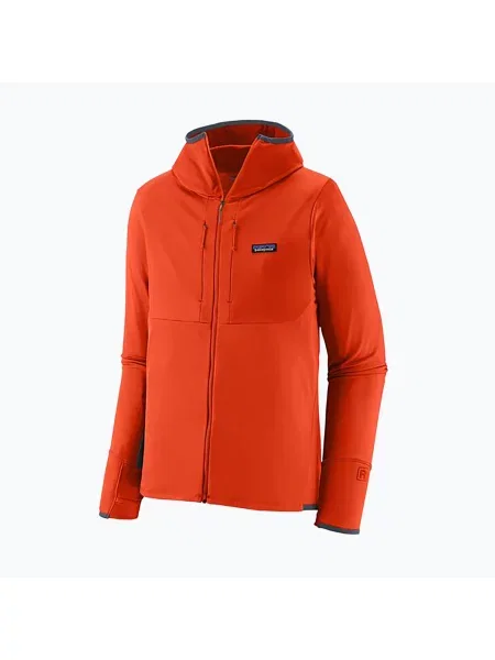 Trekingová mikina Patagonia R1 Thermal Full Hoody pollinator orange oranžová