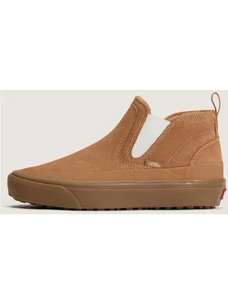 Buty do biegania Vans Mid-Slip izolowane jasnobrązowy biały