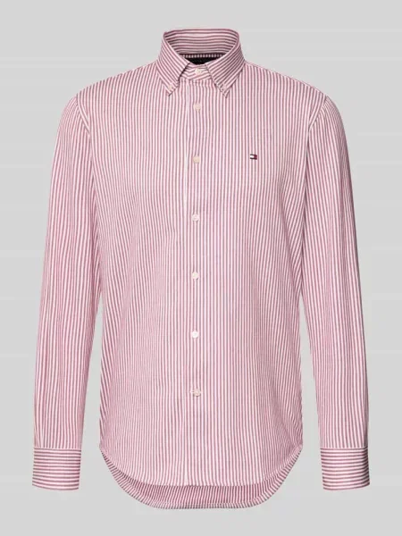 Koszula casualowa w kroju regular fit z Mieszanka bawełny Tommy Hilfiger czerwona