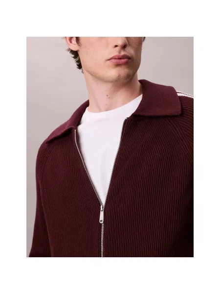 Pulover Calvin Klein Jeans cu dungi maro