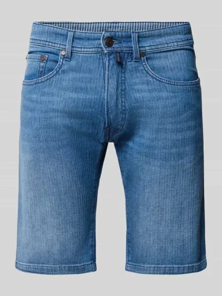 Szorty jeansowe o kroju regular fit z wpuszczanymi model Sisteron' Pierre Cardin