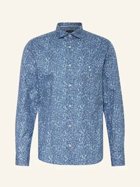 Olymp Košile Casual Regular Fit modrá/ bílá/ tmavě zelená bílá