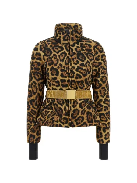 Geacă de schi Goldbergh cu imagine cu model leopard maro