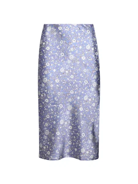 Spódnica midi Tropic Of C w kwiatki do kolan fioletowa