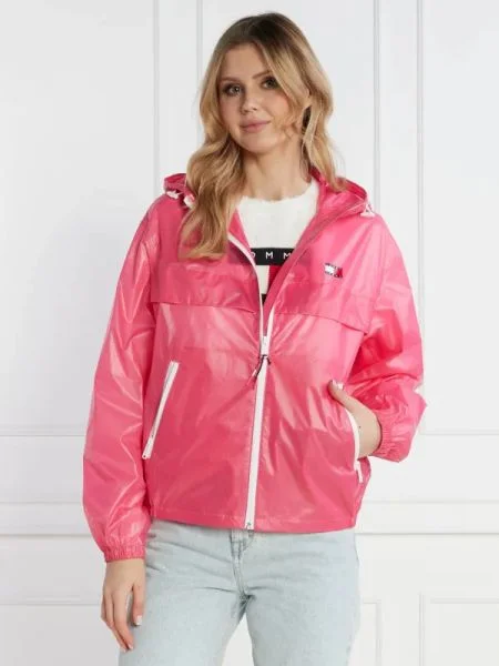Tommy Jeans Kabát CHICAGO rózsaszín
